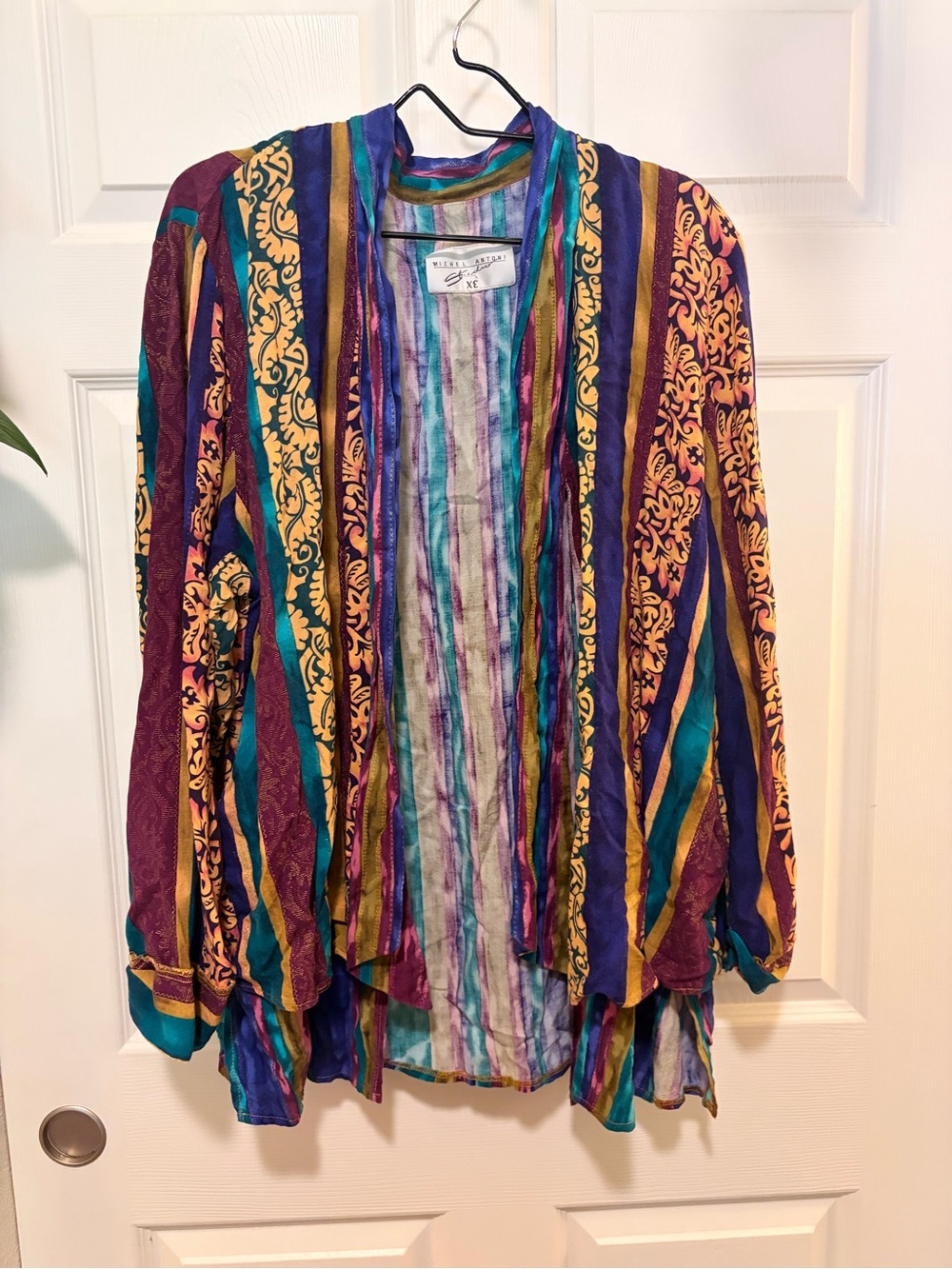 Vintage 90’s Multicolor Women's Blouse - Striped Pattern